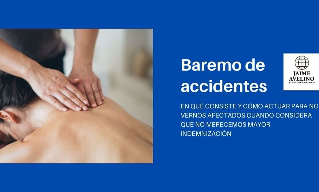 Baremo de accidentes: qué es y cómo funciona